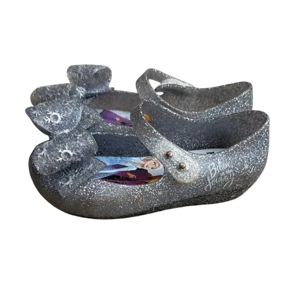 Mini Melissa x Frozen Jelly Shoes Maryjane Anna Elsa Toddler Size 11